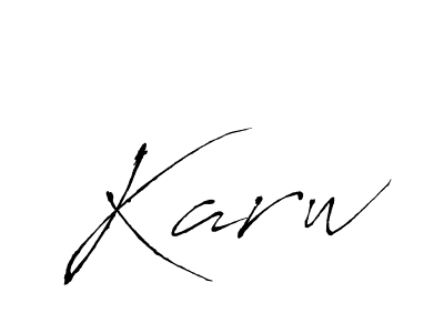 Karw stylish signature style. Best Handwritten Sign (Antro_Vectra) for my name. Handwritten Signature Collection Ideas for my name Karw. Karw signature style 6 images and pictures png