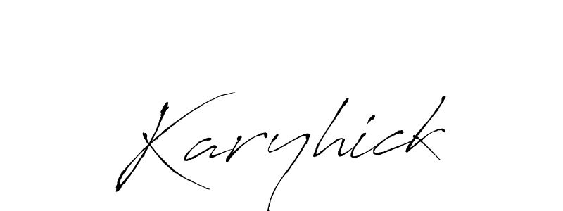 Karyhick stylish signature style. Best Handwritten Sign (Antro_Vectra) for my name. Handwritten Signature Collection Ideas for my name Karyhick. Karyhick signature style 6 images and pictures png