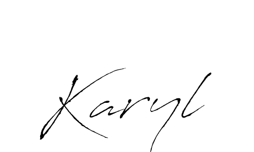 Karyl stylish signature style. Best Handwritten Sign (Antro_Vectra) for my name. Handwritten Signature Collection Ideas for my name Karyl. Karyl signature style 6 images and pictures png