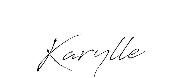 Make a beautiful signature design for name Karylle. With this signature (Antro_Vectra) style, you can create a handwritten signature for free. Karylle signature style 6 images and pictures png