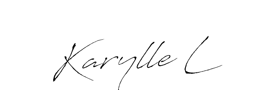 Use a signature maker to create a handwritten signature online. With this signature software, you can design (Antro_Vectra) your own signature for name Karylle L. Karylle L signature style 6 images and pictures png