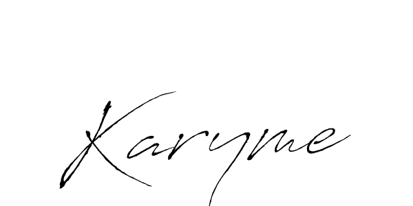 if you are searching for the best signature style for your name Karyme. so please give up your signature search. here we have designed multiple signature styles  using Antro_Vectra. Karyme signature style 6 images and pictures png