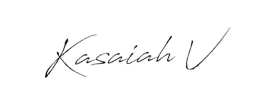 Create a beautiful signature design for name Kasaiah V. With this signature (Antro_Vectra) fonts, you can make a handwritten signature for free. Kasaiah V signature style 6 images and pictures png