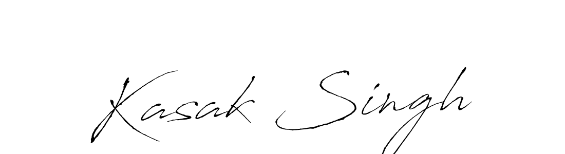 Kasak Singh stylish signature style. Best Handwritten Sign (Antro_Vectra) for my name. Handwritten Signature Collection Ideas for my name Kasak Singh. Kasak Singh signature style 6 images and pictures png