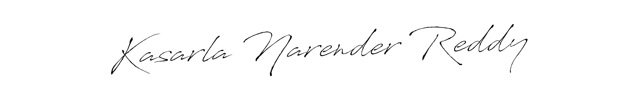 Create a beautiful signature design for name Kasarla Narender Reddy. With this signature (Antro_Vectra) fonts, you can make a handwritten signature for free. Kasarla Narender Reddy signature style 6 images and pictures png