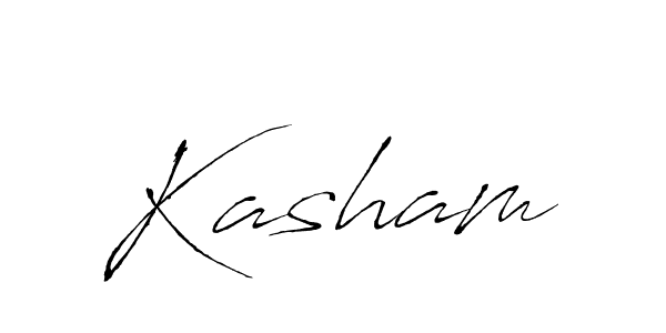 Design your own signature with our free online signature maker. With this signature software, you can create a handwritten (Antro_Vectra) signature for name Kasham. Kasham signature style 6 images and pictures png