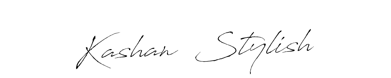 How to make Kashan  Stylish signature? Antro_Vectra is a professional autograph style. Create handwritten signature for Kashan  Stylish name. Kashan  Stylish signature style 6 images and pictures png