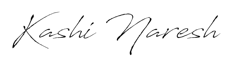 Stand out with a creative autograph for Kashi Naresh. The Antro_Vectra styling blends modern aesthetics with classic signature flourishes. Kashi Naresh signature style 6 images and pictures png