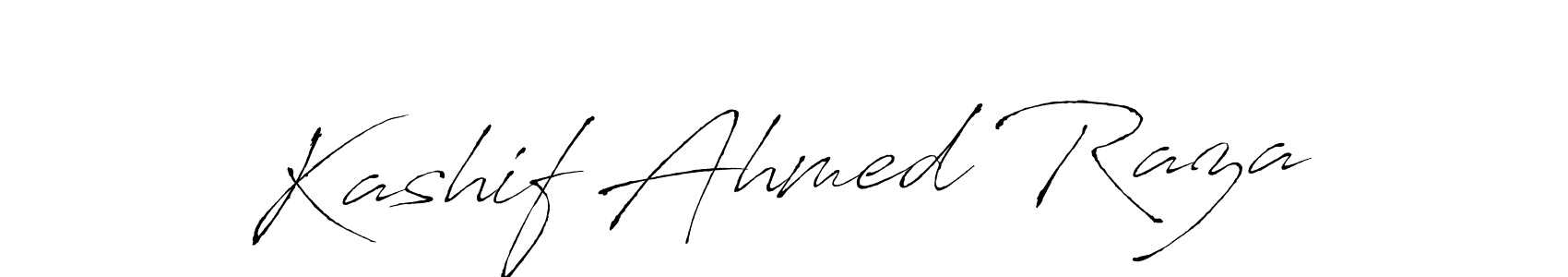 How to make Kashif Ahmed Raza name signature. Use Antro_Vectra style for creating short signs online. This is the latest handwritten sign. Kashif Ahmed Raza signature style 6 images and pictures png