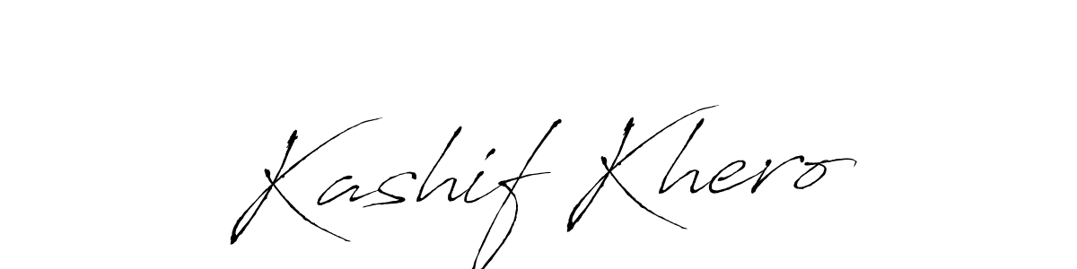 Make a beautiful signature design for name Kashif Khero. With this signature (Antro_Vectra) style, you can create a handwritten signature for free. Kashif Khero signature style 6 images and pictures png