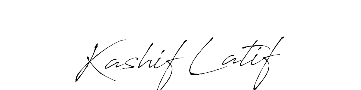 How to make Kashif Latif name signature. Use Antro_Vectra style for creating short signs online. This is the latest handwritten sign. Kashif Latif signature style 6 images and pictures png