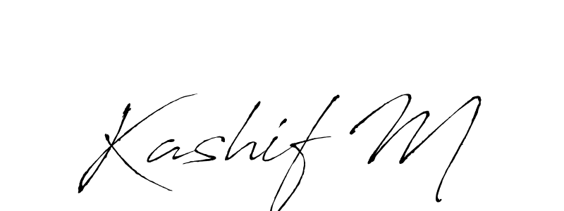 How to make Kashif M name signature. Use Antro_Vectra style for creating short signs online. This is the latest handwritten sign. Kashif M signature style 6 images and pictures png