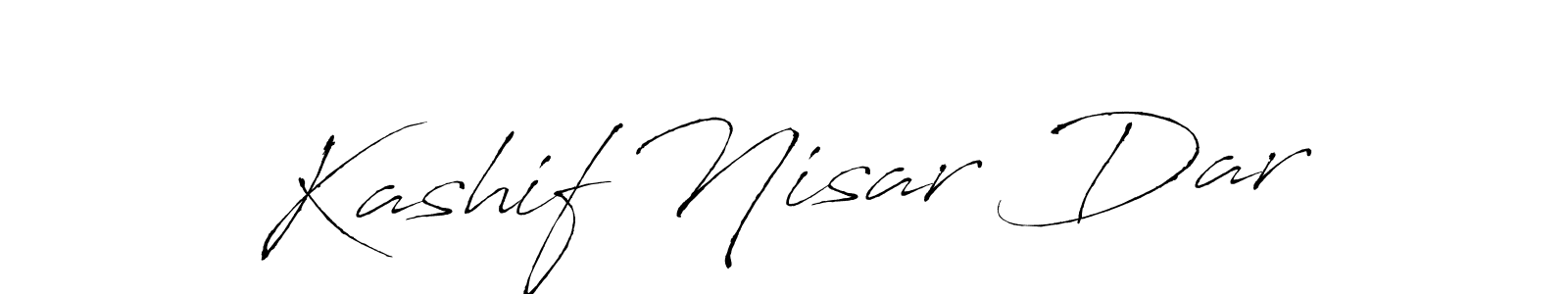 How to make Kashif Nisar Dar name signature. Use Antro_Vectra style for creating short signs online. This is the latest handwritten sign. Kashif Nisar Dar signature style 6 images and pictures png