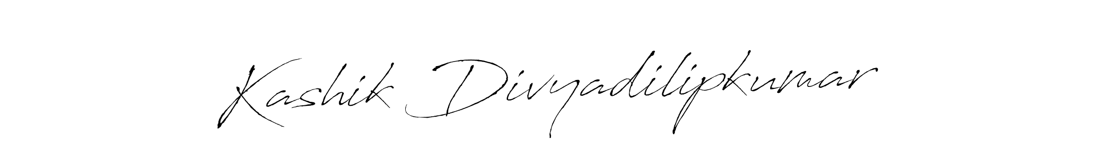 Make a beautiful signature design for name Kashik Divyadilipkumar. With this signature (Antro_Vectra) style, you can create a handwritten signature for free. Kashik Divyadilipkumar signature style 6 images and pictures png