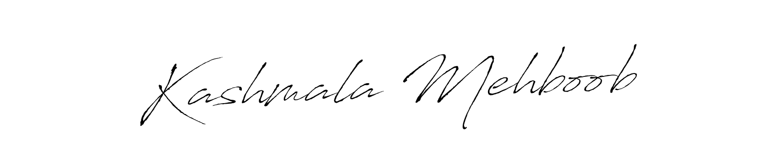 How to make Kashmala Mehboob name signature. Use Antro_Vectra style for creating short signs online. This is the latest handwritten sign. Kashmala Mehboob signature style 6 images and pictures png