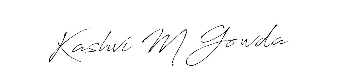 Design your own signature with our free online signature maker. With this signature software, you can create a handwritten (Antro_Vectra) signature for name Kashvi M Gowda. Kashvi M Gowda signature style 6 images and pictures png