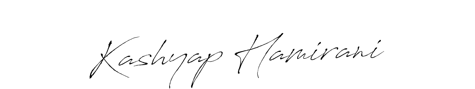 Create a beautiful signature design for name Kashyap Hamirani. With this signature (Antro_Vectra) fonts, you can make a handwritten signature for free. Kashyap Hamirani signature style 6 images and pictures png