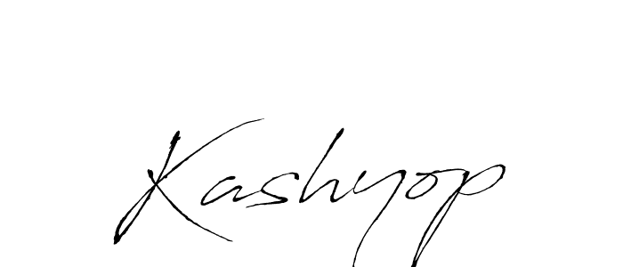 How to make Kashyop signature? Antro_Vectra is a professional autograph style. Create handwritten signature for Kashyop name. Kashyop signature style 6 images and pictures png