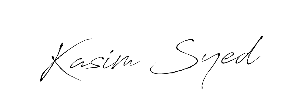Make a beautiful signature design for name Kasim Syed. With this signature (Antro_Vectra) style, you can create a handwritten signature for free. Kasim Syed signature style 6 images and pictures png