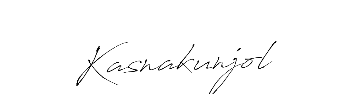 Create a beautiful signature design for name Kasnakunjol. With this signature (Antro_Vectra) fonts, you can make a handwritten signature for free. Kasnakunjol signature style 6 images and pictures png