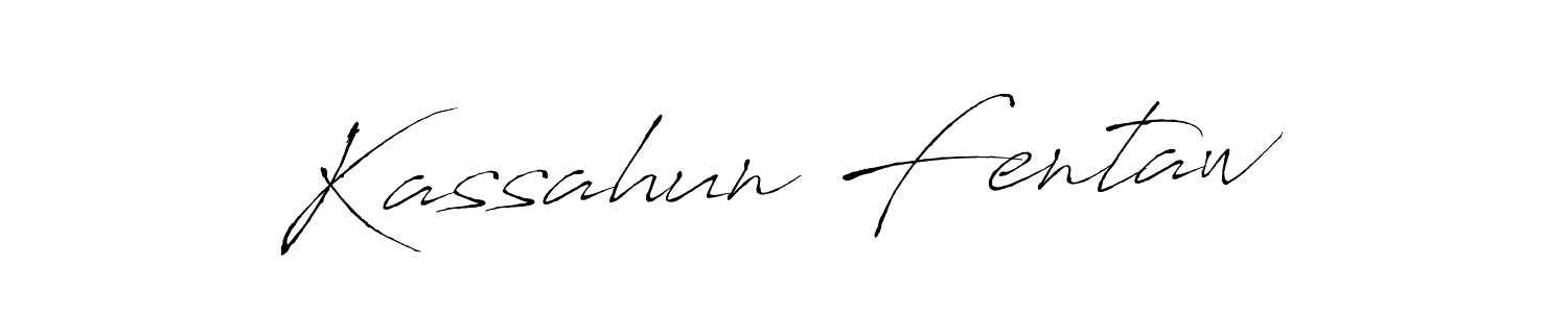 Use a signature maker to create a handwritten signature online. With this signature software, you can design (Antro_Vectra) your own signature for name Kassahun Fentaw. Kassahun Fentaw signature style 6 images and pictures png