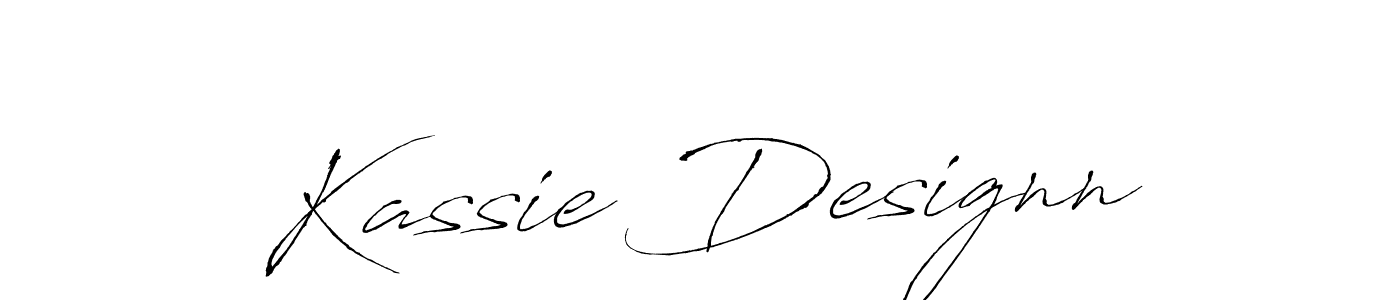 Make a beautiful signature design for name Kassie Designn. With this signature (Antro_Vectra) style, you can create a handwritten signature for free. Kassie Designn signature style 6 images and pictures png
