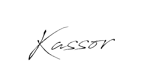 Design your own signature with our free online signature maker. With this signature software, you can create a handwritten (Antro_Vectra) signature for name Kassor. Kassor signature style 6 images and pictures png