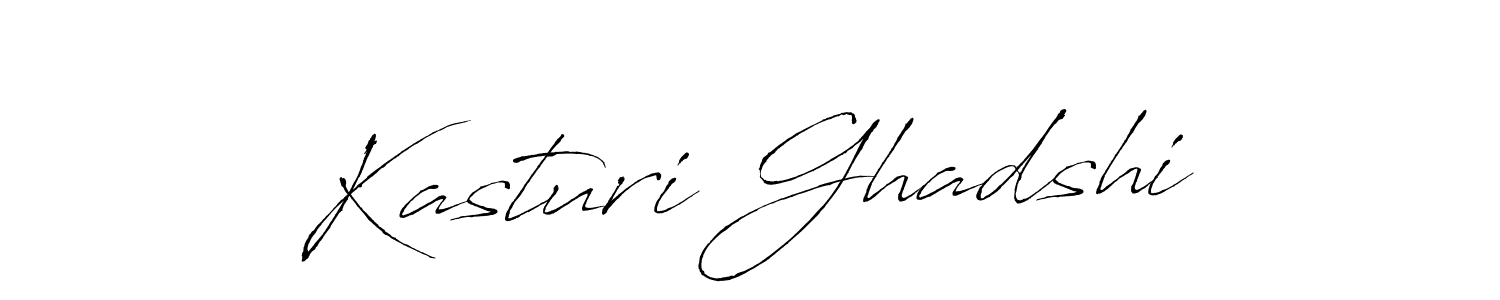 Kasturi Ghadshi stylish signature style. Best Handwritten Sign (Antro_Vectra) for my name. Handwritten Signature Collection Ideas for my name Kasturi Ghadshi. Kasturi Ghadshi signature style 6 images and pictures png