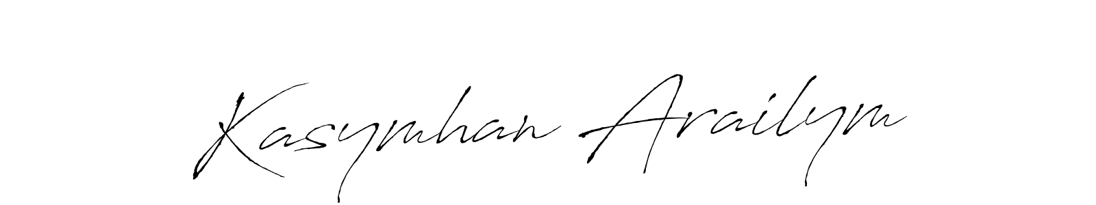 Antro_Vectra is a professional signature style that is perfect for those who want to add a touch of class to their signature. It is also a great choice for those who want to make their signature more unique. Get Kasymhan Arailym name to fancy signature for free. Kasymhan Arailym signature style 6 images and pictures png