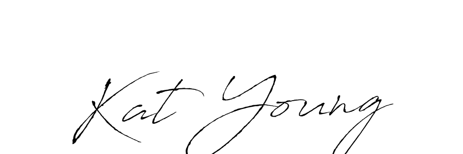 You should practise on your own different ways (Antro_Vectra) to write your name (Kat Young) in signature. don't let someone else do it for you. Kat Young signature style 6 images and pictures png