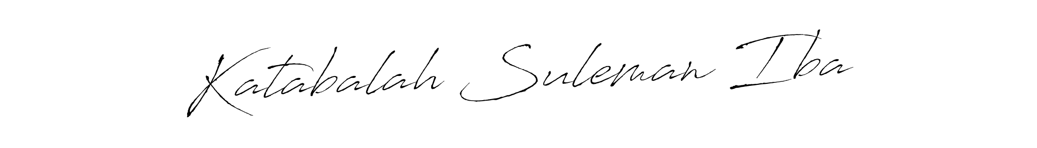 Make a beautiful signature design for name Katabalah Suleman Iba. With this signature (Antro_Vectra) style, you can create a handwritten signature for free. Katabalah Suleman Iba signature style 6 images and pictures png