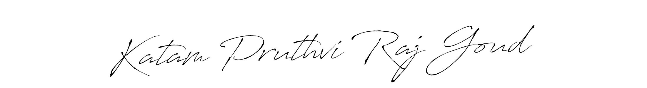 Design your own signature with our free online signature maker. With this signature software, you can create a handwritten (Antro_Vectra) signature for name Katam Pruthvi Raj Goud. Katam Pruthvi Raj Goud signature style 6 images and pictures png