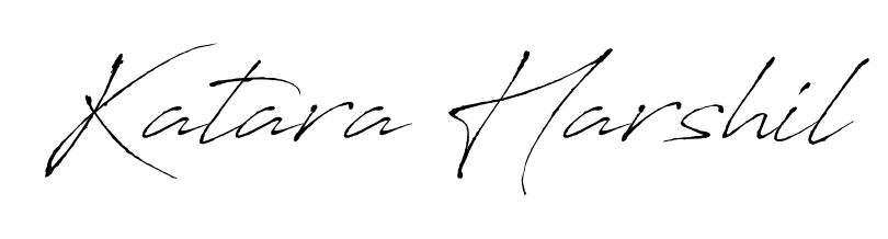 Make your name Katara Harshil memorable on every contract using Antro_Vectra autograph style. Instant transparent background export available. Katara Harshil signature style 6 images and pictures png