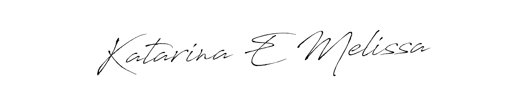 How to make Katarina E Melissa signature? Antro_Vectra is a professional autograph style. Create handwritten signature for Katarina E Melissa name. Katarina E Melissa signature style 6 images and pictures png