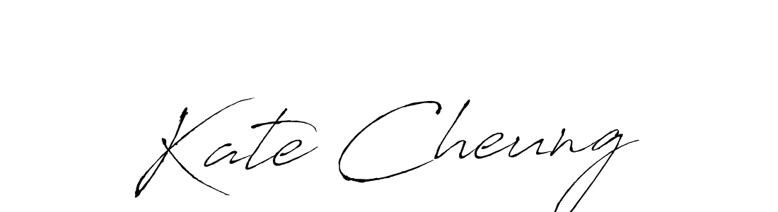 Kate Cheung stylish signature style. Best Handwritten Sign (Antro_Vectra) for my name. Handwritten Signature Collection Ideas for my name Kate Cheung. Kate Cheung signature style 6 images and pictures png