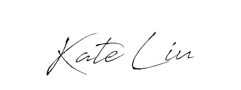 Kate Liu stylish signature style. Best Handwritten Sign (Antro_Vectra) for my name. Handwritten Signature Collection Ideas for my name Kate Liu. Kate Liu signature style 6 images and pictures png