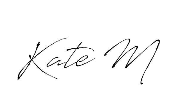 Use a signature maker to create a handwritten signature online. With this signature software, you can design (Antro_Vectra) your own signature for name Kate M. Kate M signature style 6 images and pictures png