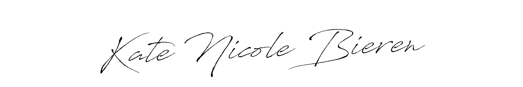 Create a beautiful signature design for name Kate Nicole Bieren. With this signature (Antro_Vectra) fonts, you can make a handwritten signature for free. Kate Nicole Bieren signature style 6 images and pictures png