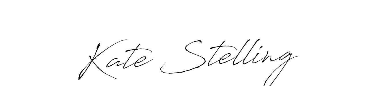 How to make Kate Stelling name signature. Use Antro_Vectra style for creating short signs online. This is the latest handwritten sign. Kate Stelling signature style 6 images and pictures png