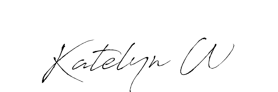 This is the best signature style for the Katelyn W name. Also you like these signature font (Antro_Vectra). Mix name signature. Katelyn W signature style 6 images and pictures png