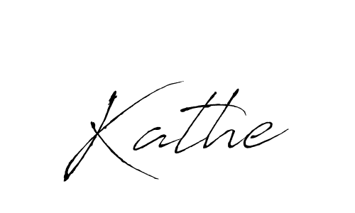 Kathe stylish signature style. Best Handwritten Sign (Antro_Vectra) for my name. Handwritten Signature Collection Ideas for my name Kathe. Kathe signature style 6 images and pictures png