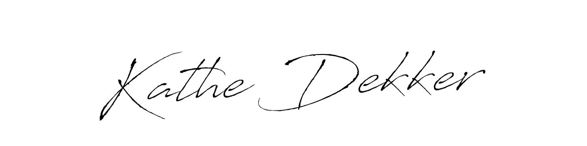 Design your own signature with our free online signature maker. With this signature software, you can create a handwritten (Antro_Vectra) signature for name Kathe Dekker. Kathe Dekker signature style 6 images and pictures png