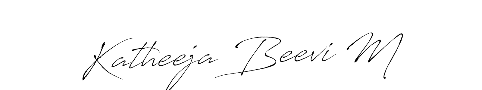 This is the best signature style for the Katheeja Beevi M name. Also you like these signature font (Antro_Vectra). Mix name signature. Katheeja Beevi M signature style 6 images and pictures png