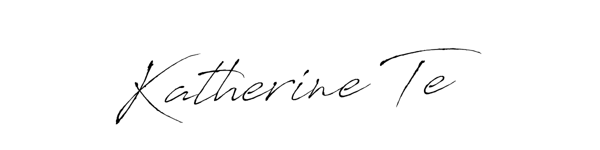 You should practise on your own different ways (Antro_Vectra) to write your name (Katherine Te) in signature. don't let someone else do it for you. Katherine Te signature style 6 images and pictures png
