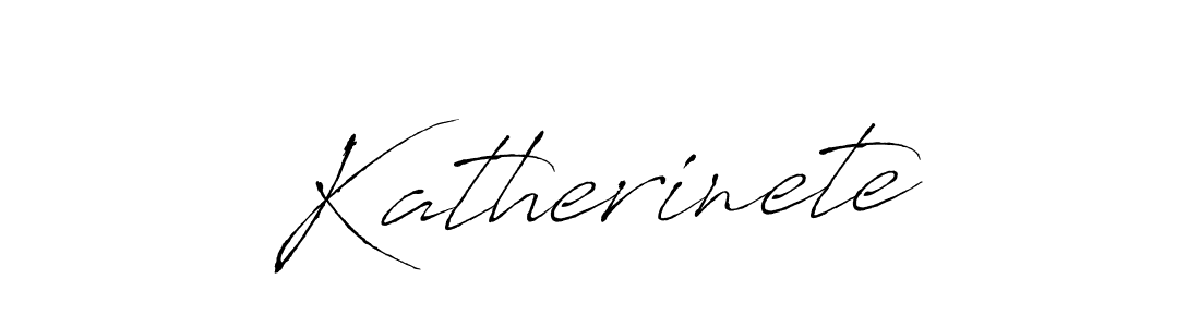 How to make Katherinete signature? Antro_Vectra is a professional autograph style. Create handwritten signature for Katherinete name. Katherinete signature style 6 images and pictures png
