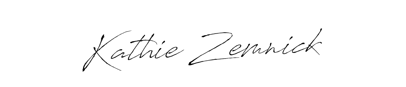 Create a beautiful signature design for name Kathie Zemnick. With this signature (Antro_Vectra) fonts, you can make a handwritten signature for free. Kathie Zemnick signature style 6 images and pictures png