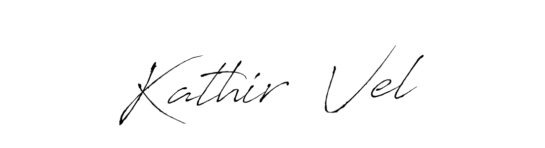 How to make Kathir  Vel name signature. Use Antro_Vectra style for creating short signs online. This is the latest handwritten sign. Kathir  Vel signature style 6 images and pictures png