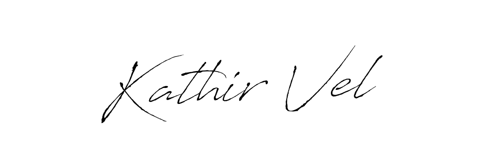 Use a signature maker to create a handwritten signature online. With this signature software, you can design (Antro_Vectra) your own signature for name Kathir Vel. Kathir Vel signature style 6 images and pictures png