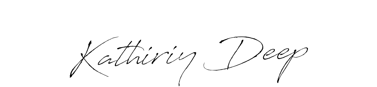 Use a signature maker to create a handwritten signature online. With this signature software, you can design (Antro_Vectra) your own signature for name Kathiriy Deep. Kathiriy Deep signature style 6 images and pictures png