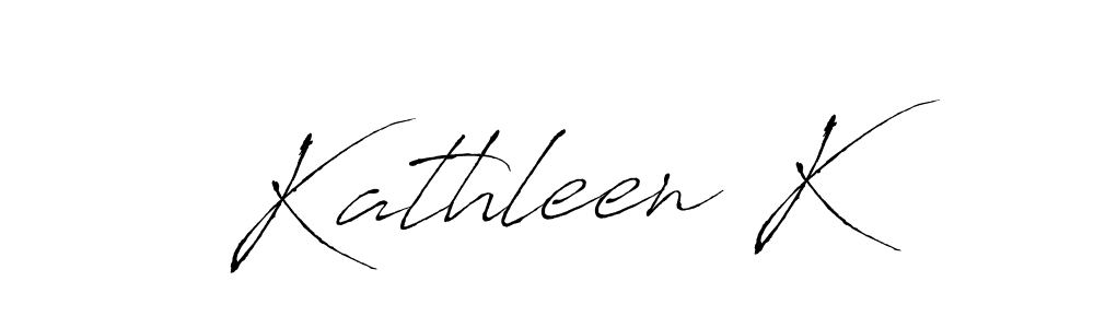 Create a beautiful signature design for name Kathleen K. With this signature (Antro_Vectra) fonts, you can make a handwritten signature for free. Kathleen K signature style 6 images and pictures png